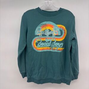The Beach Boys‎ Graphic Sweatshirt 80s Style Retro Teal Small S